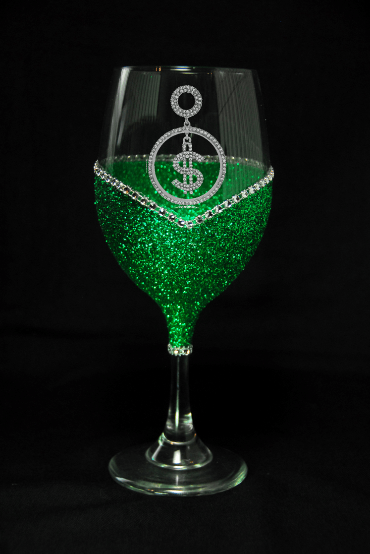 Drinkware Winey Bitches Co Money Hoops Tipsy Sip "Magnetic Bling for your Wine Glass" (Gold or Silver) WineyBitchesCo
