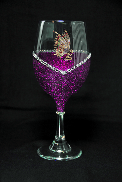 Drinkware Winey Bitches Co Tipsy Sips- Praying Pixie "Magnetic Bling for your Wine Glass" WineyBitchesCo