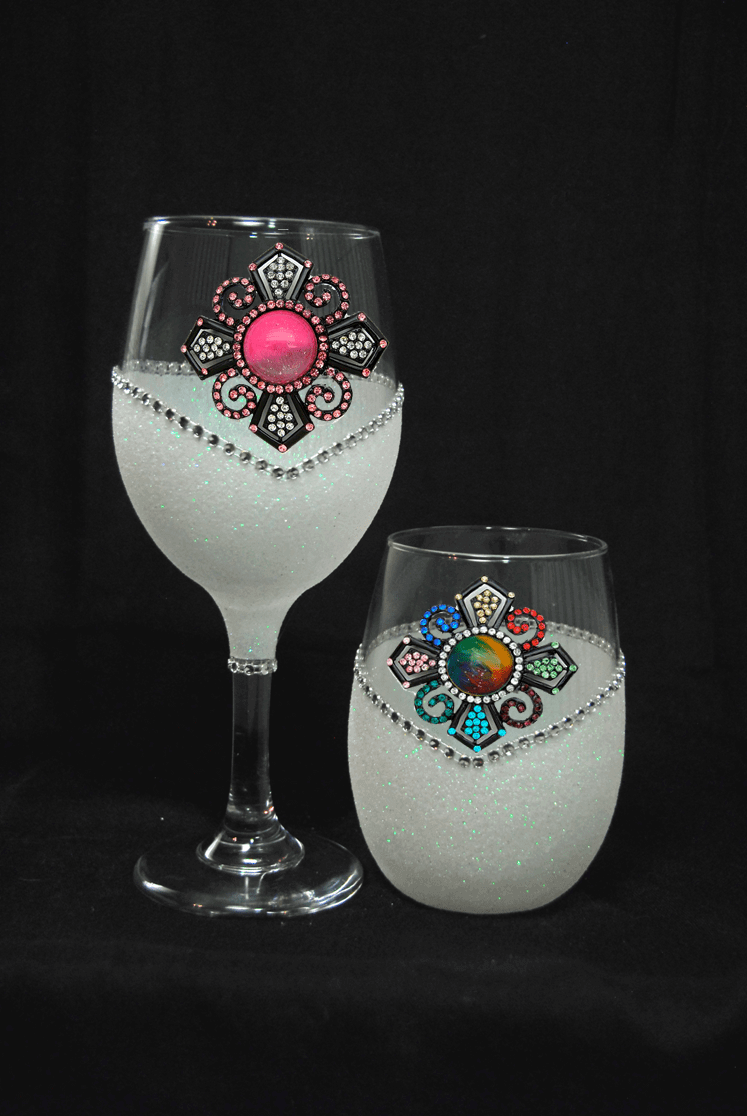 Drinkware Winey Bitches Co "Universe" Tipsy Sip "Magnetic Bling for your Wine Glass" Muli-color or Pink WineyBitchesCo