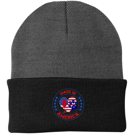 Hats Athletic Oxford/Black / One Size Winey Bitches Co "Made In America" Embroidered Knit Cap WineyBitchesCo