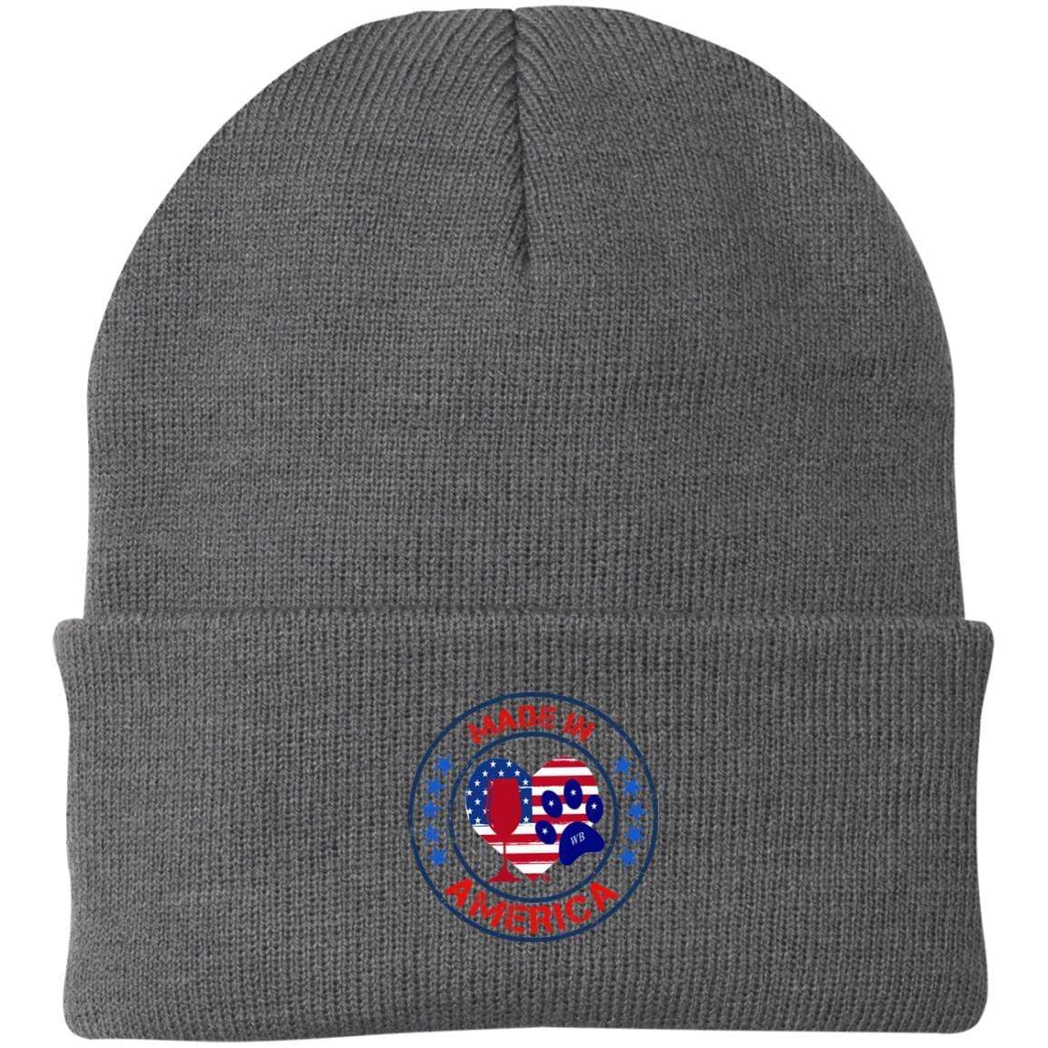 Hats Athletic Oxford / One Size Winey Bitches Co "Made In America" Embroidered Knit Cap WineyBitchesCo