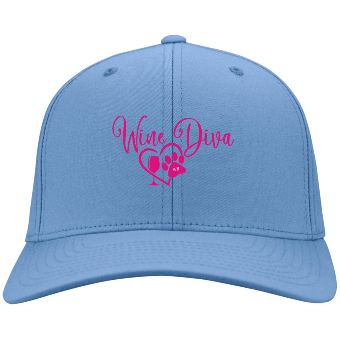 Hats Carolina Blue / One Size Winey Bitches Co "Wine Diva" Embroidered Twill Cap WineyBitchesCo
