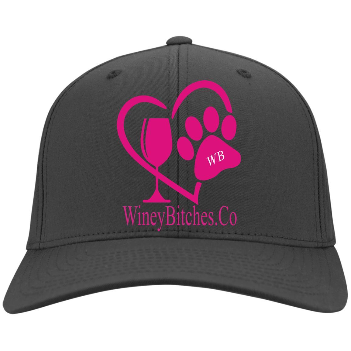 Hats Charcoal / One Size Winey Bitches Co Logo Embroidered Twill Cap WineyBitchesCo