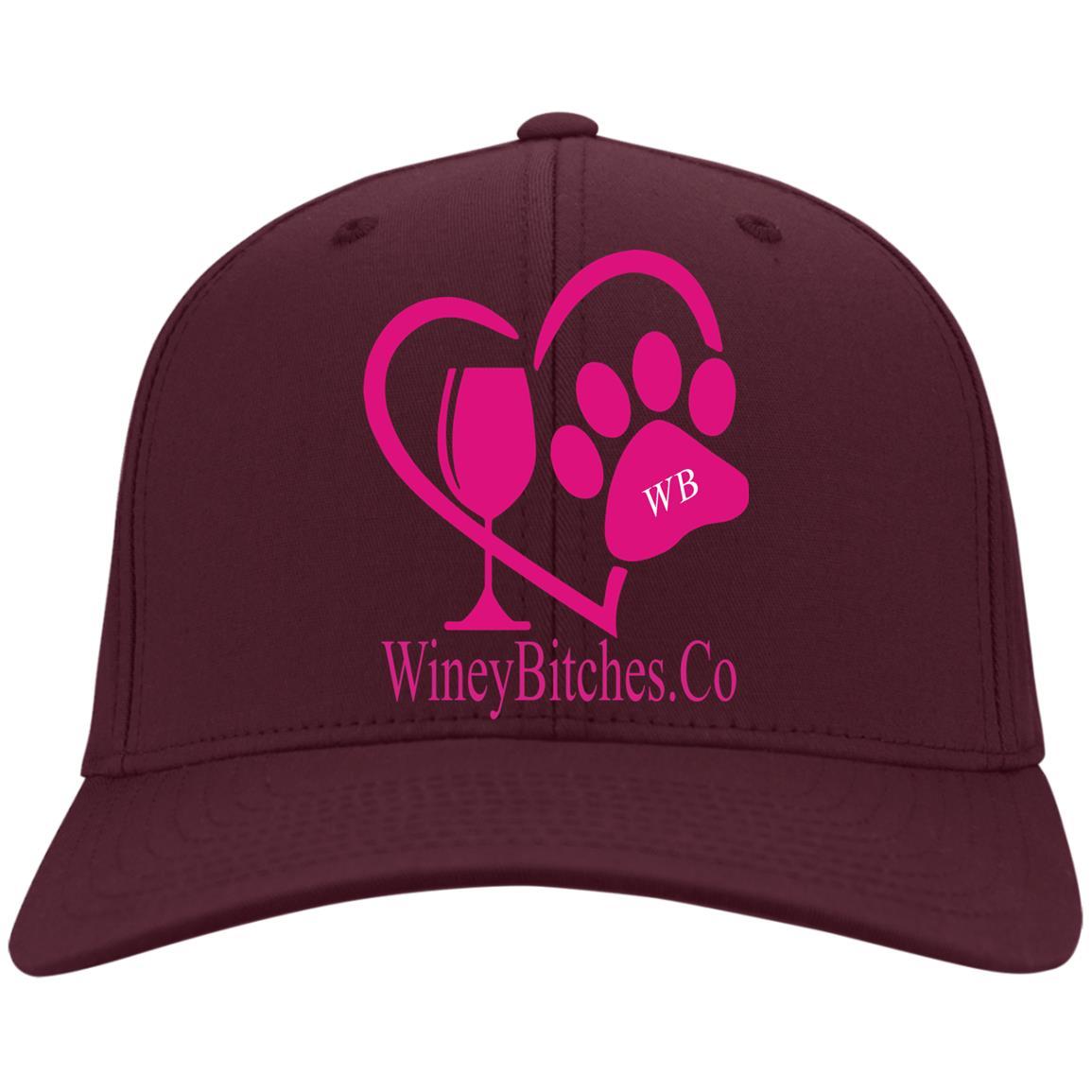 Hats Maroon / One Size Winey Bitches Co Logo Embroidered Twill Cap WineyBitchesCo