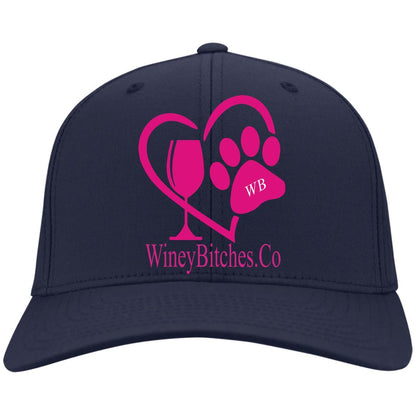 Hats Navy / One Size Winey Bitches Co Logo Embroidered Twill Cap WineyBitchesCo