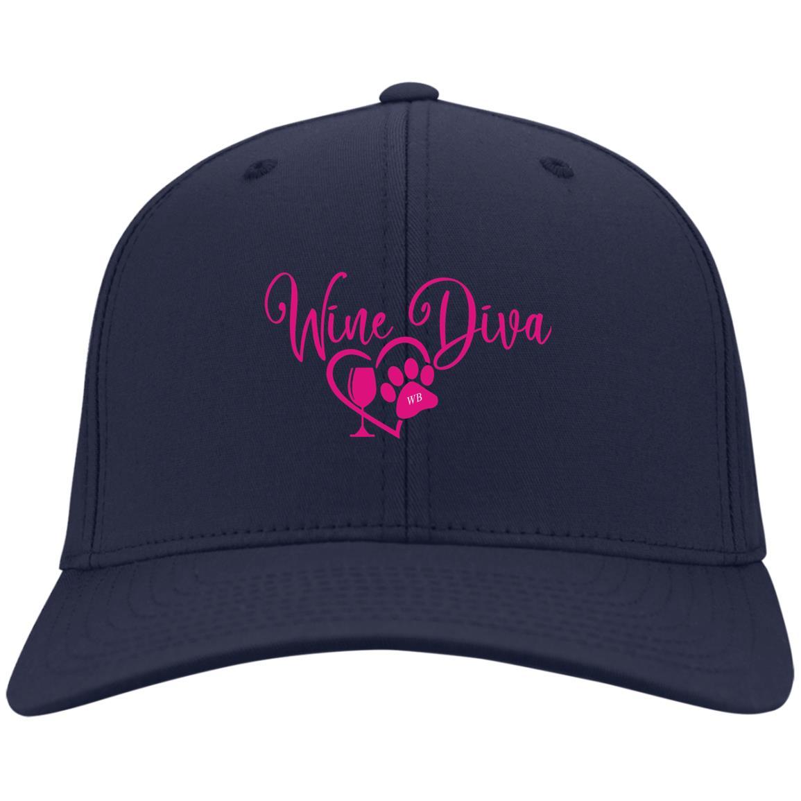 Hats Navy / One Size Winey Bitches Co "Wine Diva" Embroidered Twill Cap WineyBitchesCo