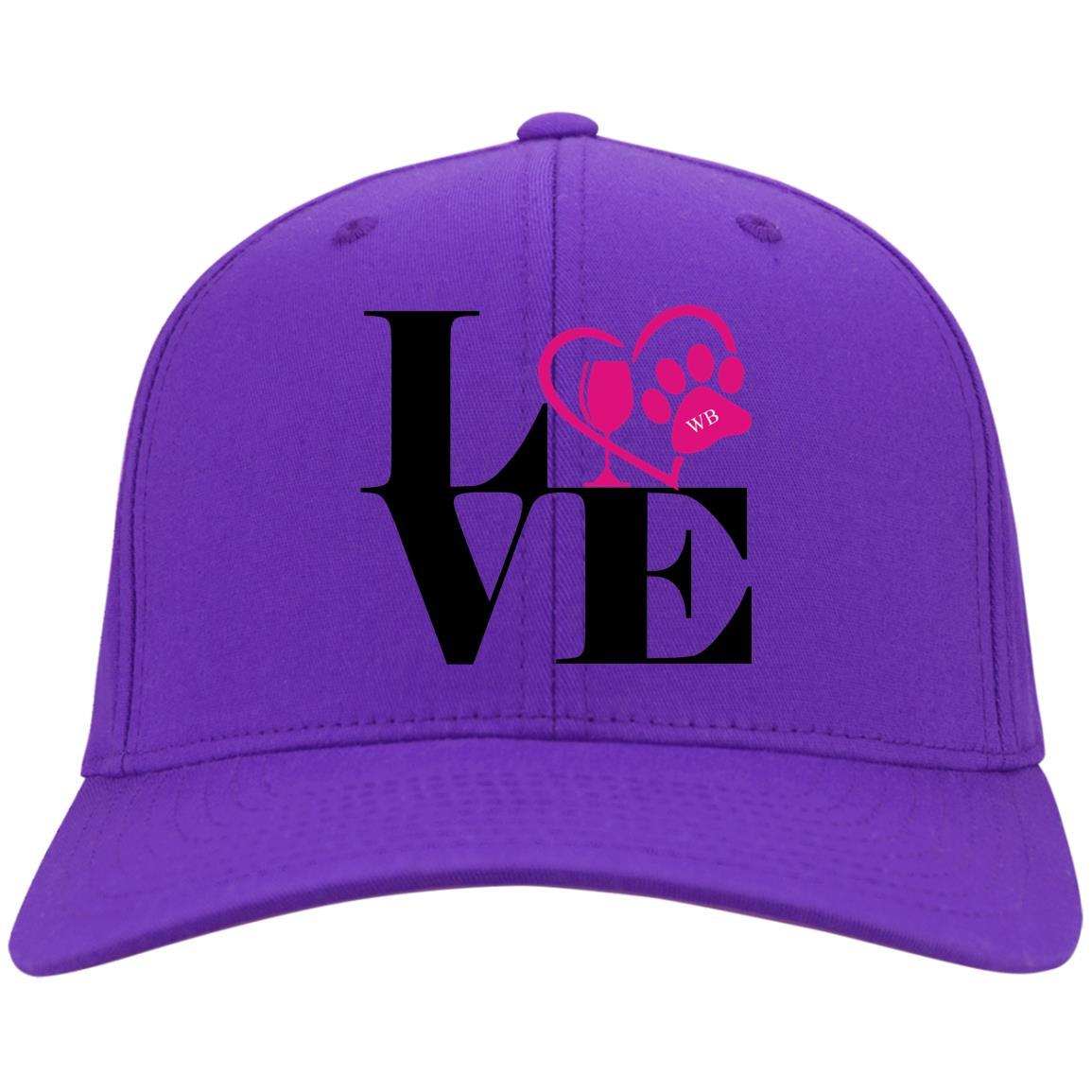 Hats Purple / One Size Winey Bitches Co 'Love 2" Embroidered Twill Cap WineyBitchesCo