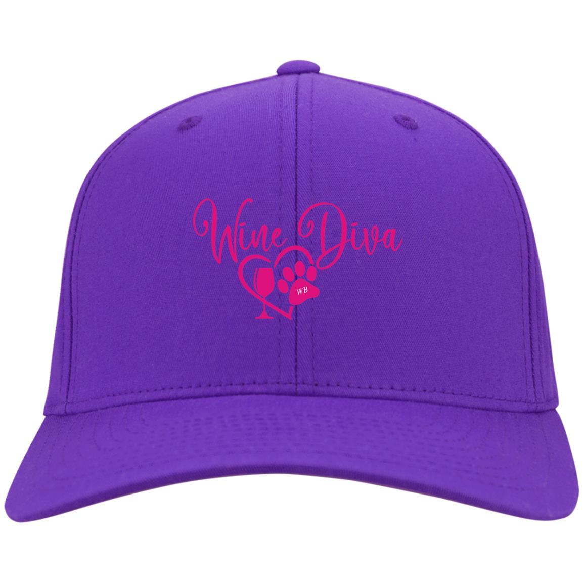 Hats Purple / One Size Winey Bitches Co "Wine Diva" Embroidered Twill Cap WineyBitchesCo