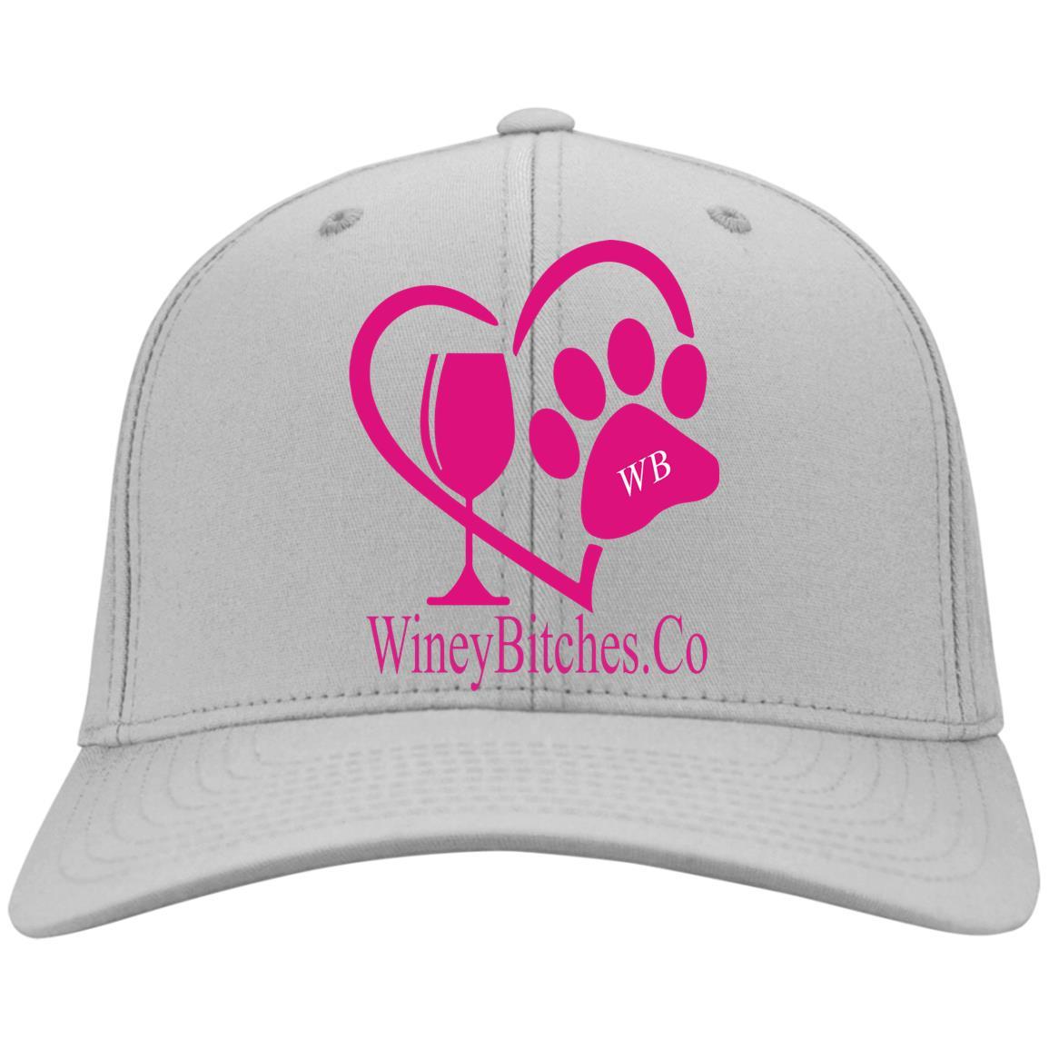Hats Silver / One Size Winey Bitches Co Logo Embroidered Twill Cap WineyBitchesCo