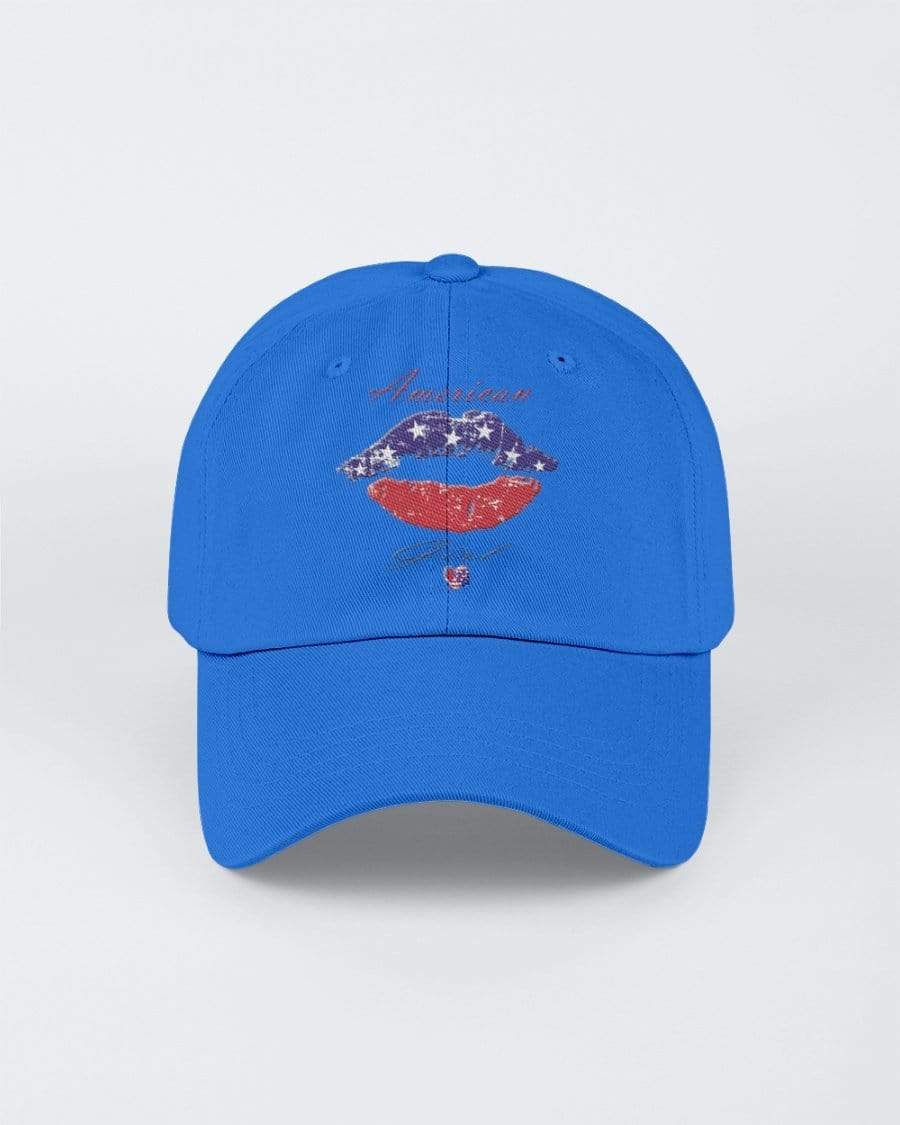Hats True Royal / M Winey Bitches Co "American Girl" Embroidered 6 Panel Twill Unstructured Cap WineyBitchesCo