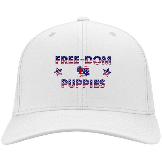 Hats White / One Size Winey Bitches Co Free-Dom Puppies Embroiderd Twill Cap WineyBitchesCo