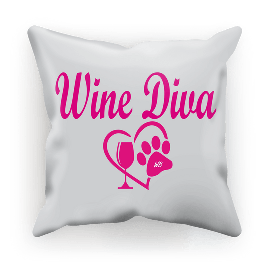 Homeware 17.7"x17.7" / Satin WineyBitches.co Wine Diva Collection ﻿Sublimation Cushion Cover WineyBitchesCo