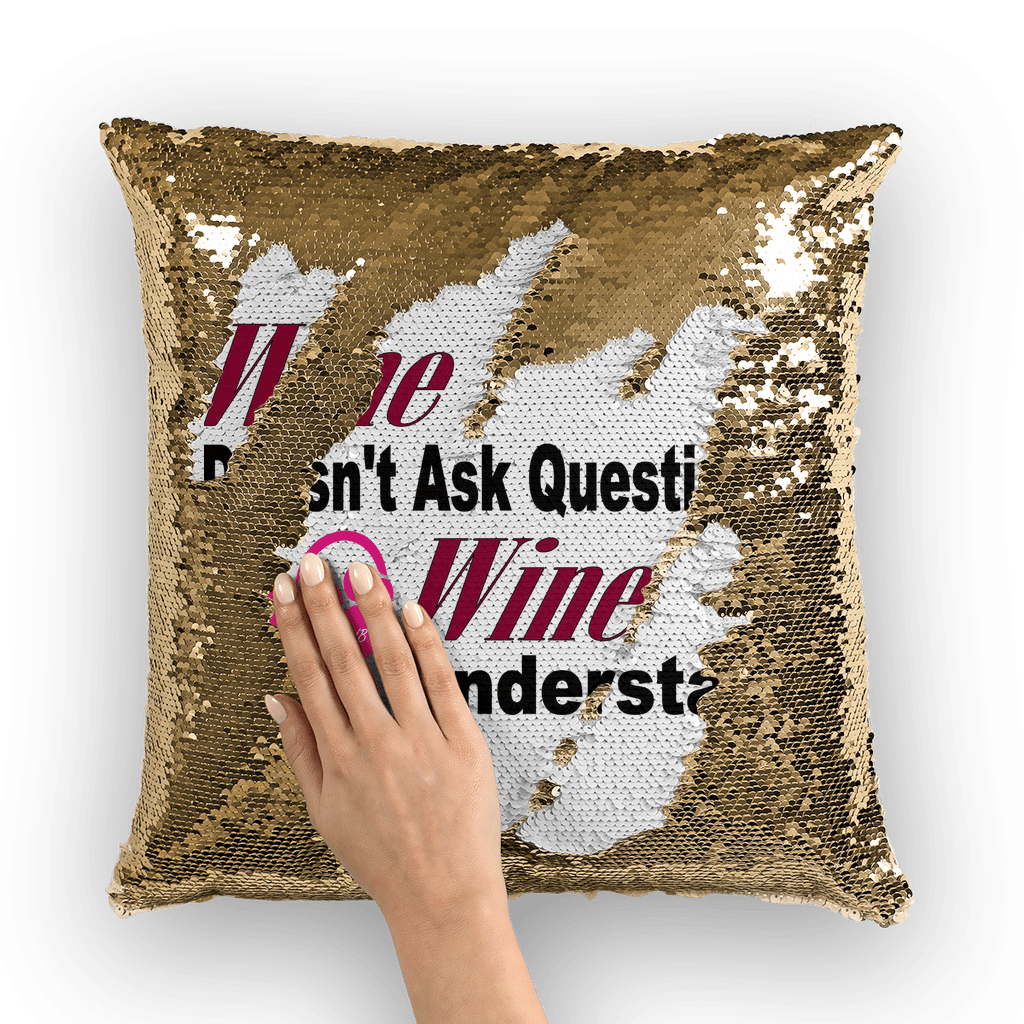 Wine Understands Collection ﻿Sequin Cushion Cover - WineyBitches.Co - Winey Bitches