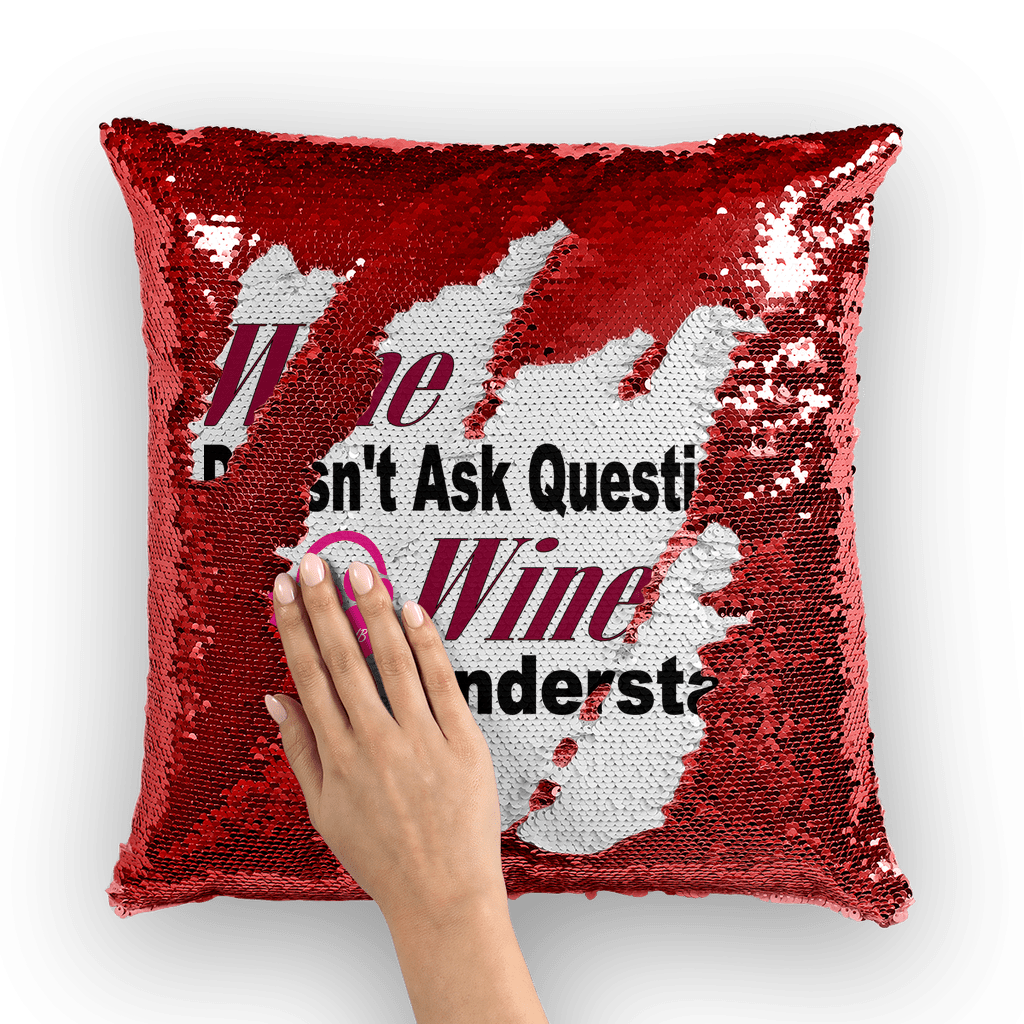 Wine Understands Collection ﻿Sequin Cushion Cover - WineyBitches.Co - Winey Bitches