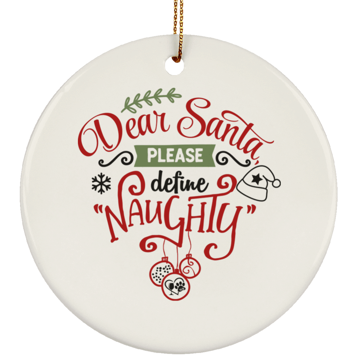 Housewares White / One Size SUBORNC Ceramic Circle Ornament WineyBitchesCo