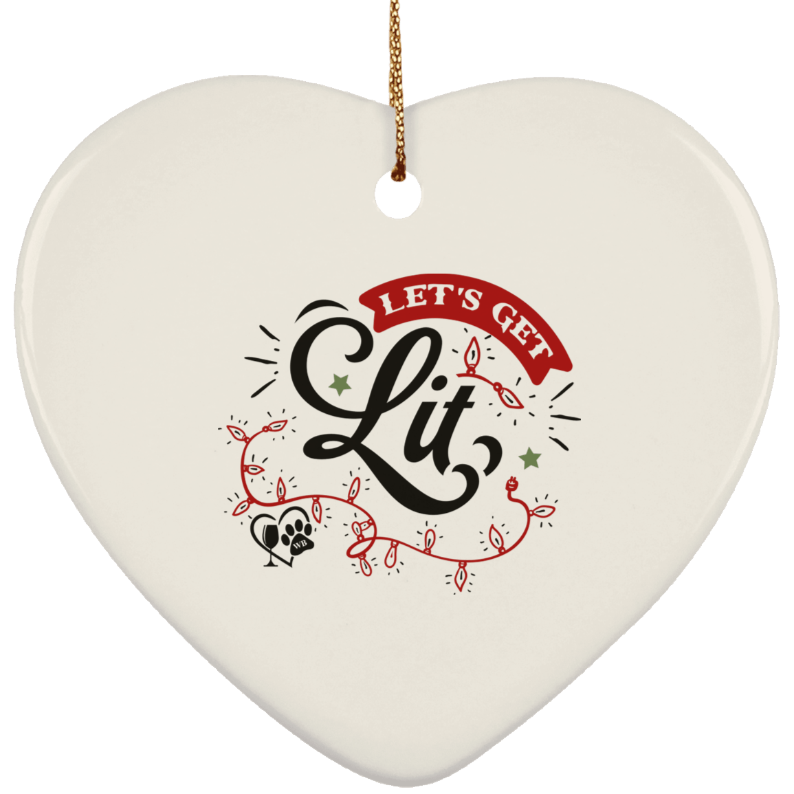 Housewares White / One Size SUBORNH Ceramic Heart Ornament WineyBitchesCo