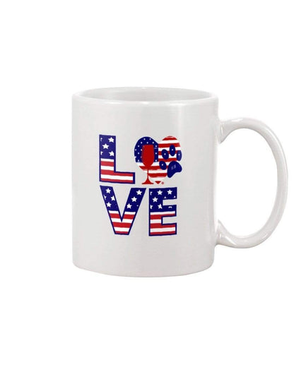 Mugs White / 15OZ Winey Bitches Co "American Love Paw" 15oz Mug WineyBitchesCo