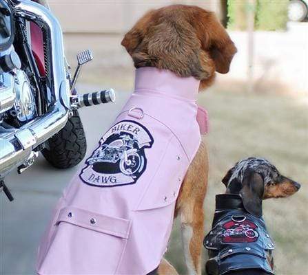 Pet Accessories Winey Bitches Biker Dawg Motorcycle Jacket - Pink WineyBitchesCo