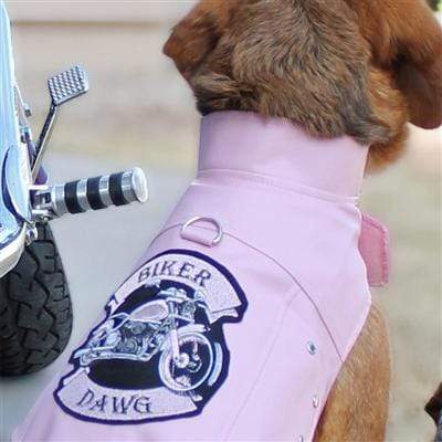 Pet Accessories Winey Bitches Biker Dawg Motorcycle Jacket - Pink WineyBitchesCo