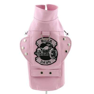 Pet Accessories XS Winey Bitches Biker Dawg Motorcycle Jacket - Pink WineyBitchesCo