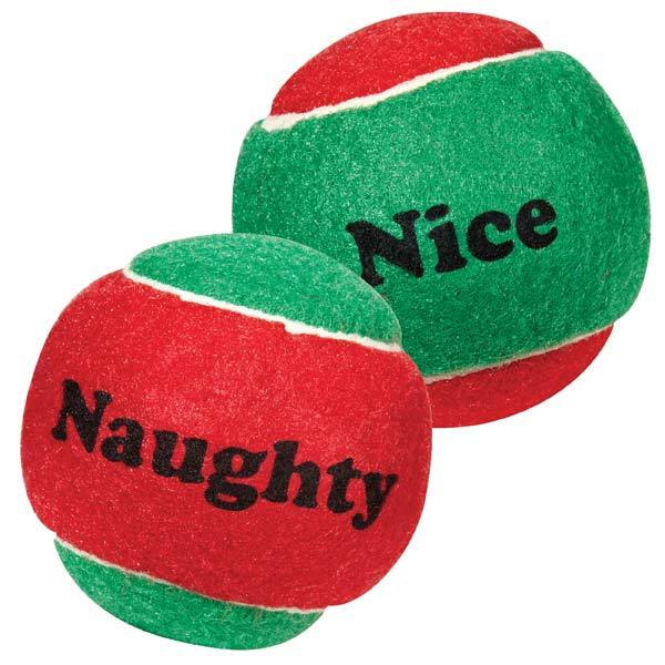 Pet Gifts Winey Bitches Co Naughty, Nice, Paw, Holiday Ball Tin (4pk) WineyBitchesCo