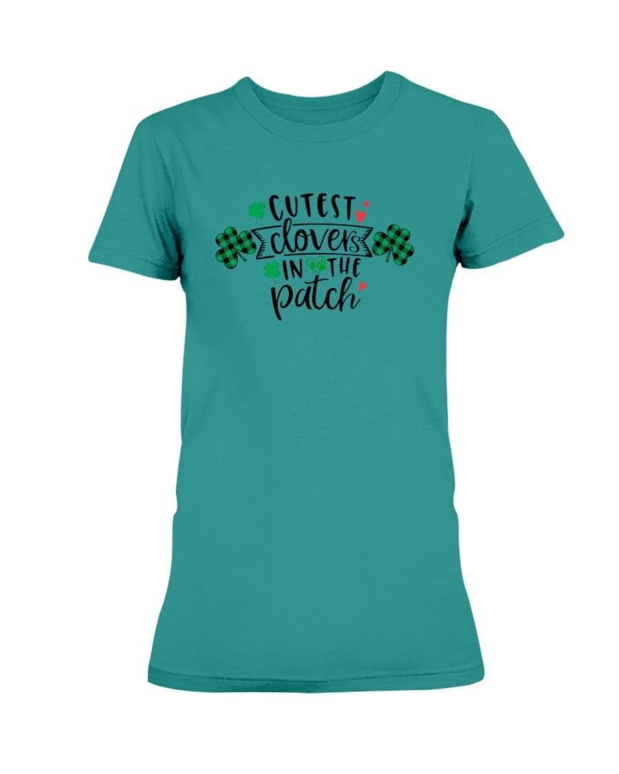 Shirts Antique Jade Dome / S Winey Bitches Co "Cutest Clovers in the Patch" Ladies Missy T-Shirt WineyBitchesCo