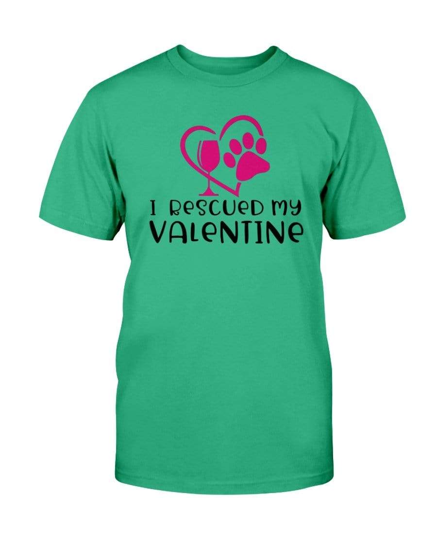 Shirts Antque Irish Green / S Winey Bitches Co "I Rescued My Valentine" Ultra Cotton T-Shirt WineyBitchesCo