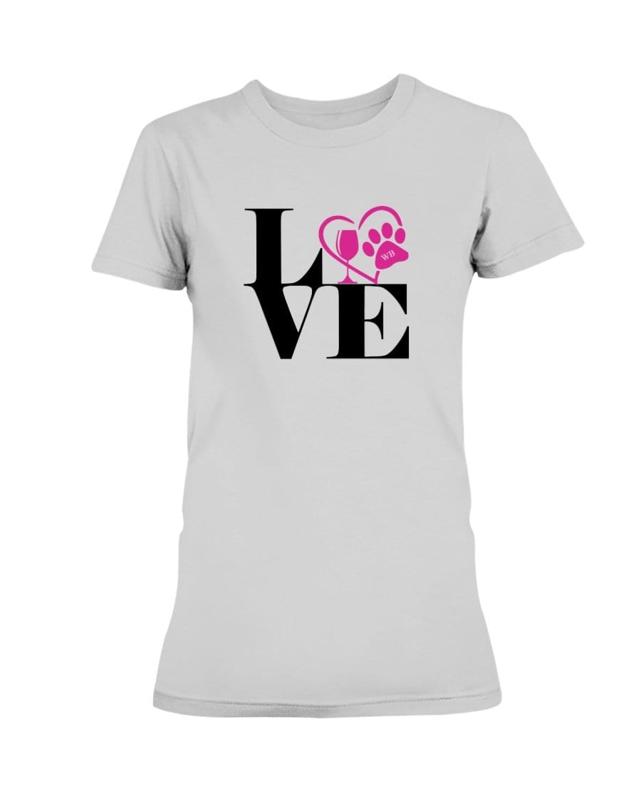 Shirts Ash Grey / S Winey Bitches Co "Love Squared" Ladies Missy T-Shirt WineyBitchesCo