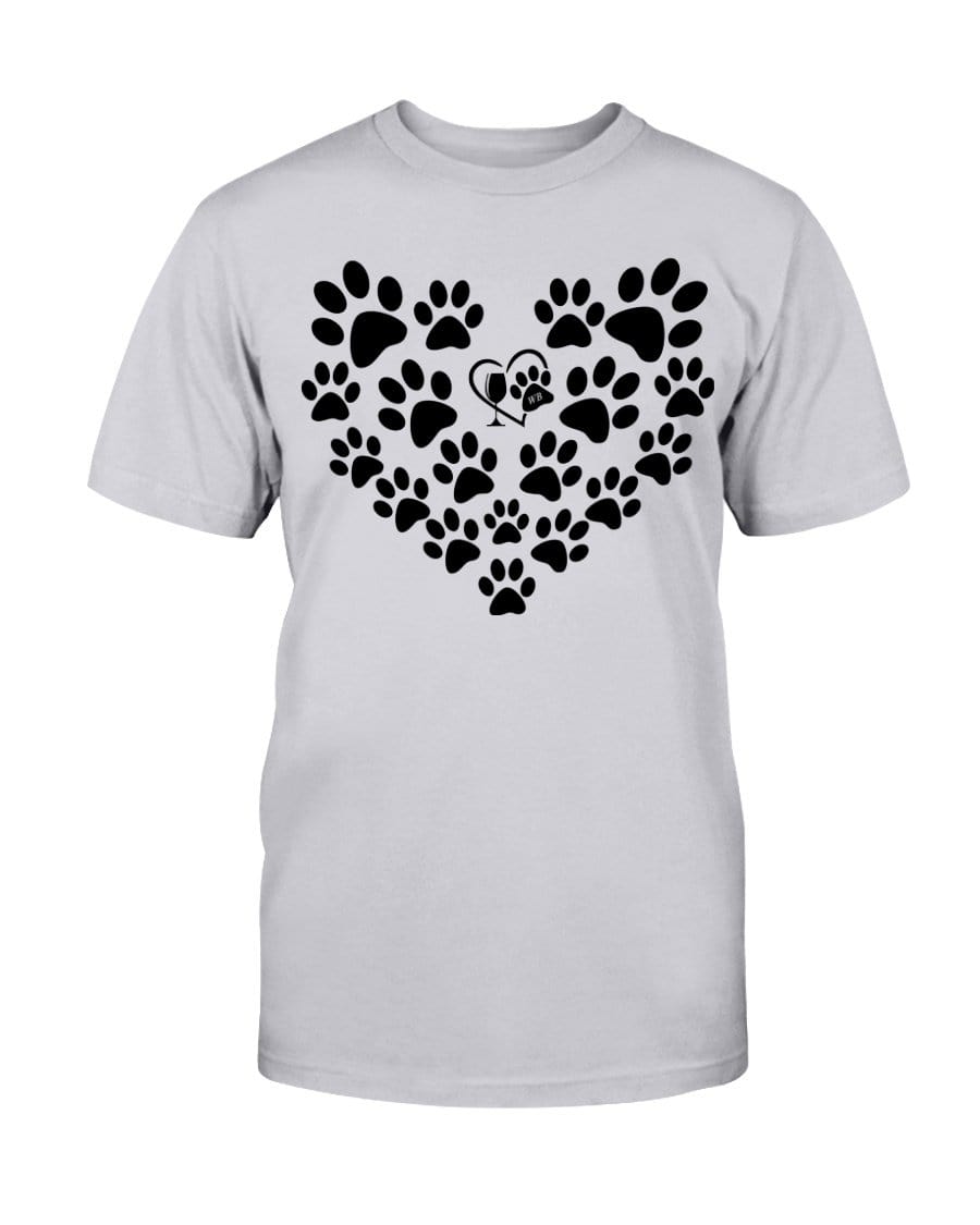 Shirts Ash / S Winey Bitches Co Heart Paws (Black) Ultra Cotton T-Shirt WineyBitchesCo