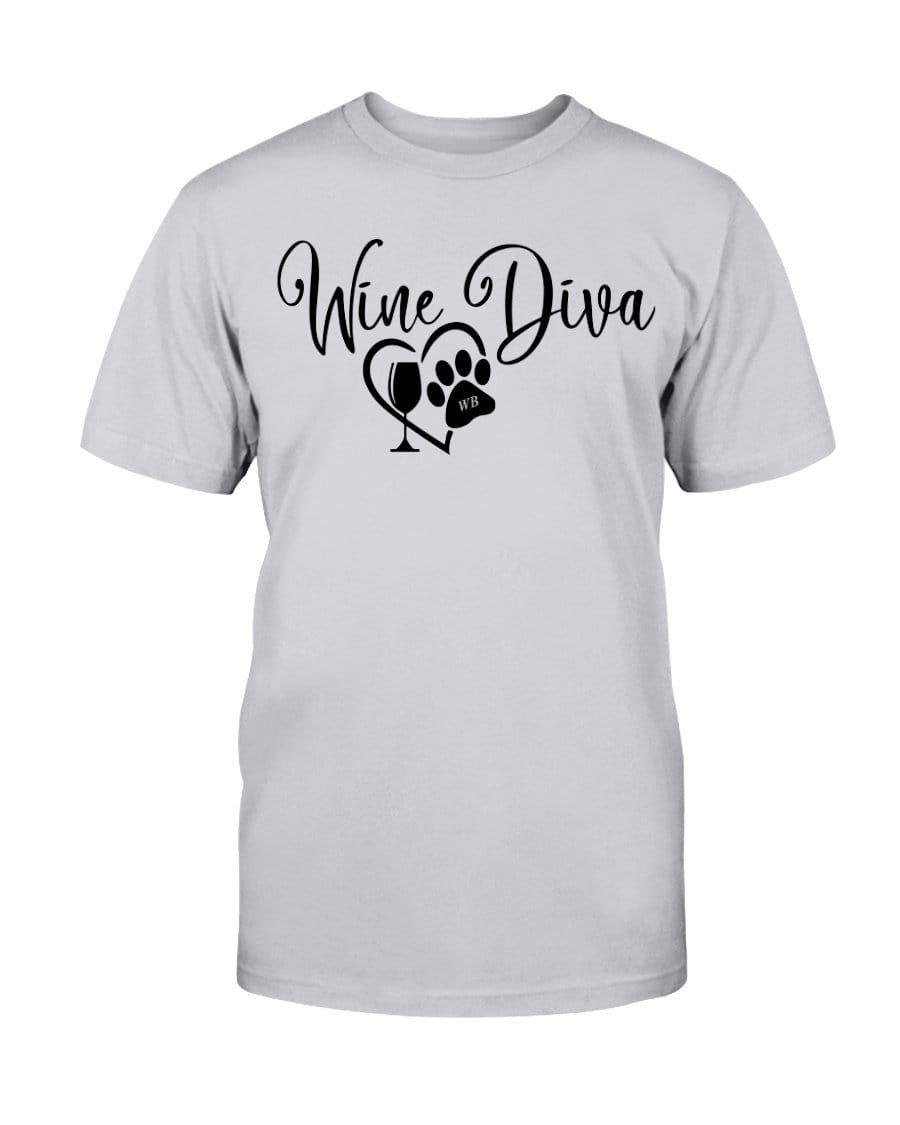 Shirts Ash / S Winey Bitches Co New "Wine Diva 2" Ultra Cotton T-Shirt WineyBitchesCo