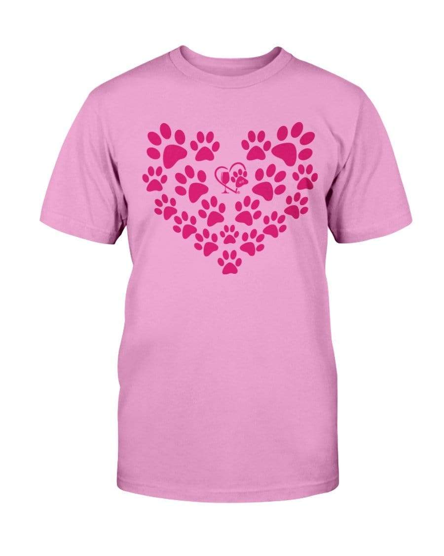 Shirts Azalea / S Winey Bitches Co Heart Paws (Pink) Ultra Cotton T-Shirt WineyBitchesCo