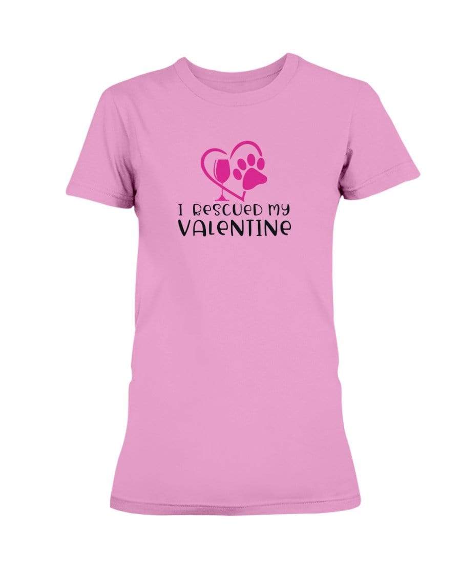 Shirts Azalea / S Winey Bitches Co "I Rescued My Valentine" Ladies Missy T-Shirt WineyBitchesCo