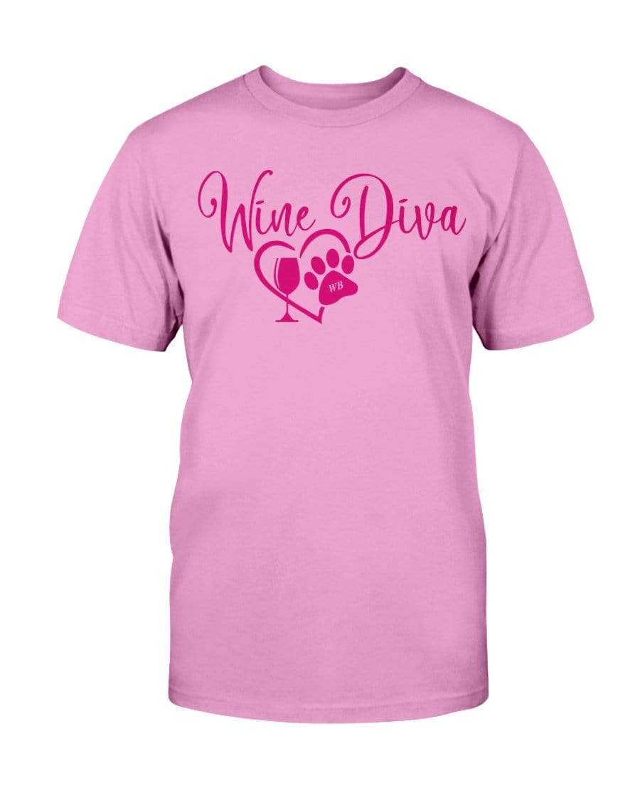 Shirts Azalea / S Winey Bitches Co New "Wine Diva 2" Ultra Cotton T-Shirt- Pink Ltrs WineyBitchesCo