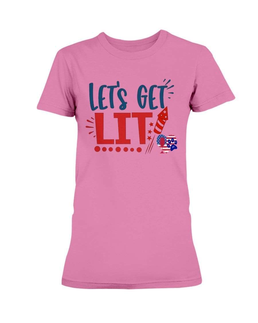 Shirts Azalea / XS Winey Bitches Co "Let Get Lit" Ultra Ladies T-Shirt WineyBitchesCo