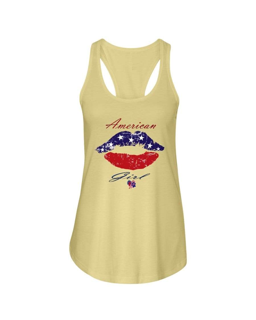 Shirts Banana Cream / XS Winey Bitches Co "American Girl" Ladies Racerback Tank WineyBitchesCo