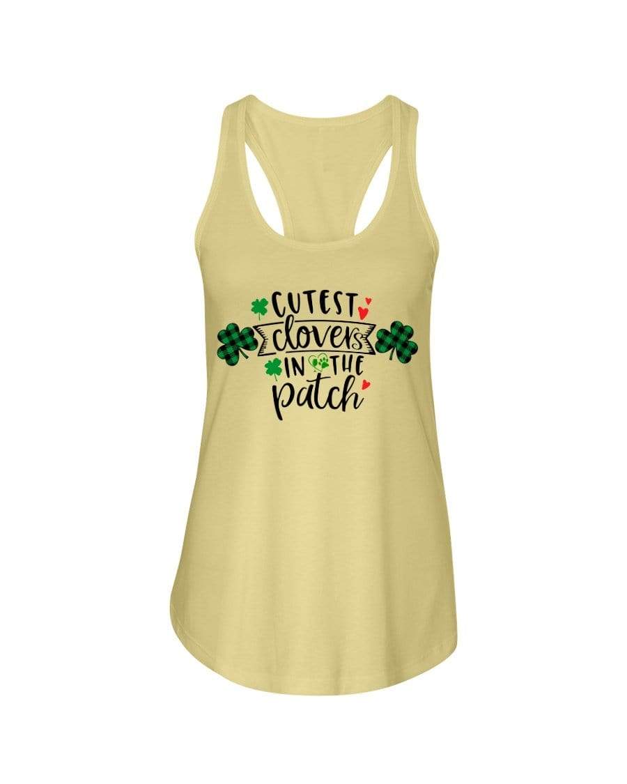 Shirts Banana Cream / XS Winey Bitches Co "Cutest Clovers in the Patch" Ladies Racerback Tank Top* WineyBitchesCo