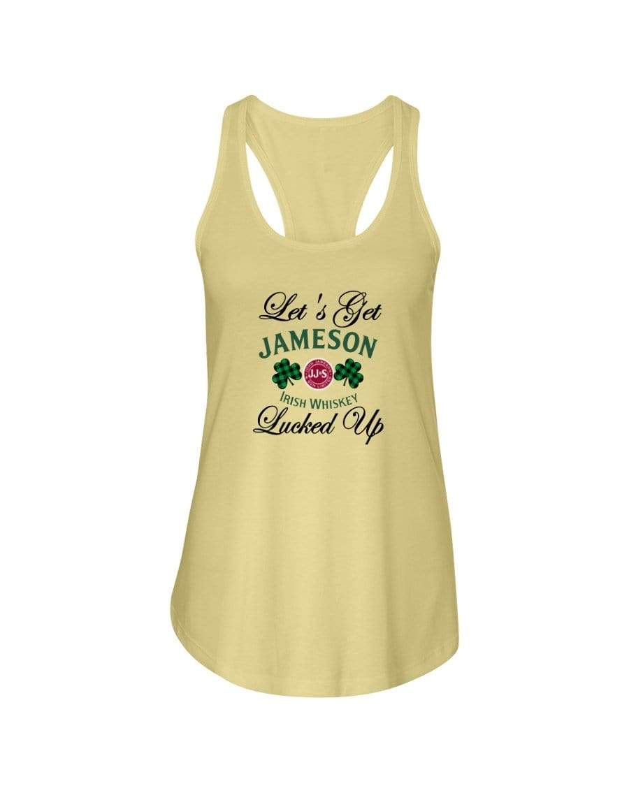 Shirts Banana Cream / XS Winey Bitches Co "Let's Get Lucked Up" Jameson Ladies Racerback Tank Top* WineyBitchesCo