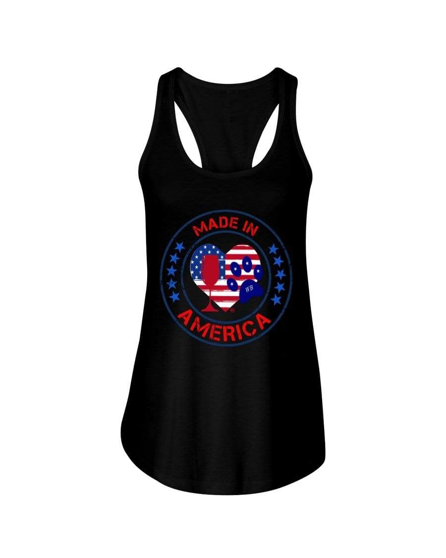 Shirts Black / XS Winey Bitches Co "Made In America" Ladies Racerback Tank WineyBitchesCo
