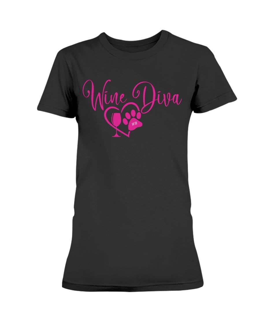 Shirts Black / XS Winey Bitches Co New "Wine Diva 2" Ultra Ladies T-Shirt WineyBitchesCo