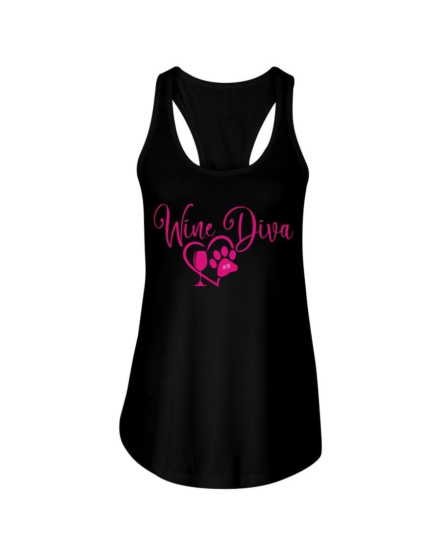 Shirts Black / XS Winey Bitches Co "Wine Diva 2" Ladies Racerback Tank WineyBitchesCo