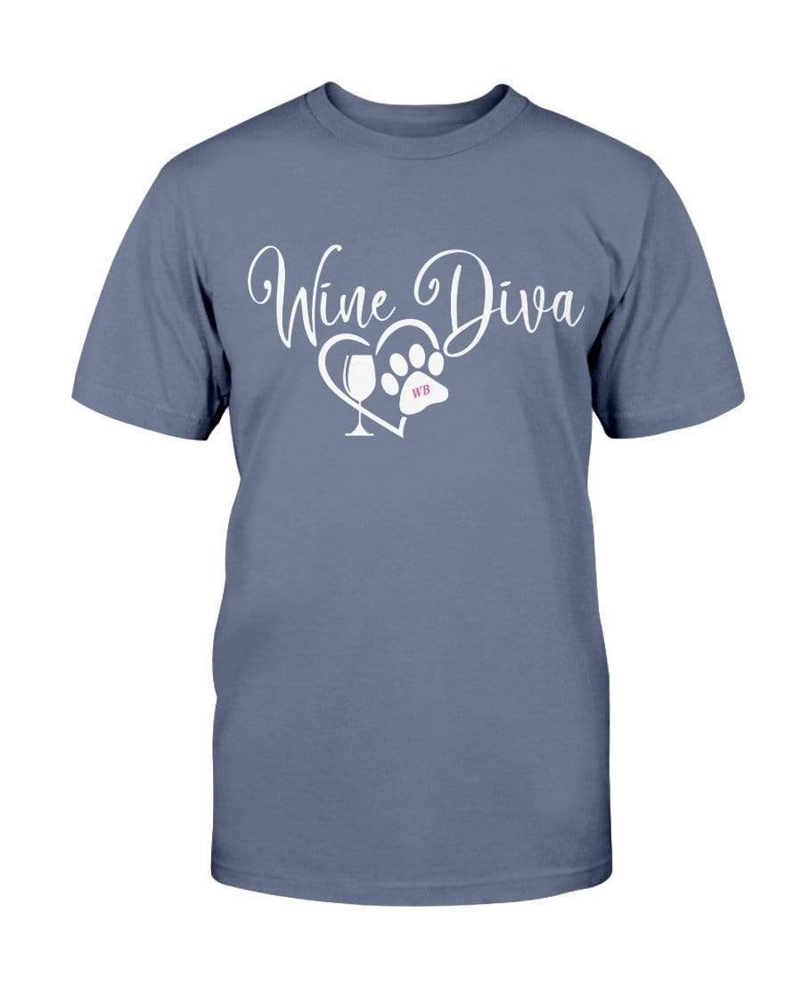 Shirts Blue Dusk / S Winey Bitches Co New "Wine Diva 2" Ultra Cotton T-Shirt WineyBitchesCo