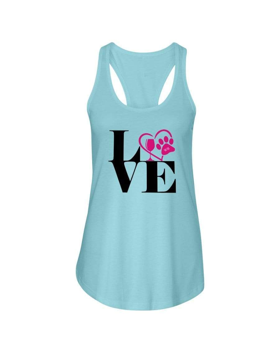 Shirts Cancun / XS Winey Bitches Co "Love Squared" Ladies Racerback Tank Top* WineyBitchesCo