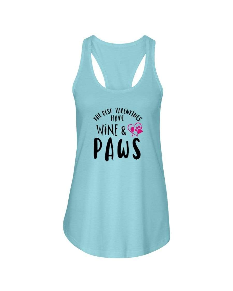Shirts Cancun / XS Winey Bitches Co"The Best Valentines Have Wine And Paws" Ladies Racerback Tank Top* WineyBitchesCo