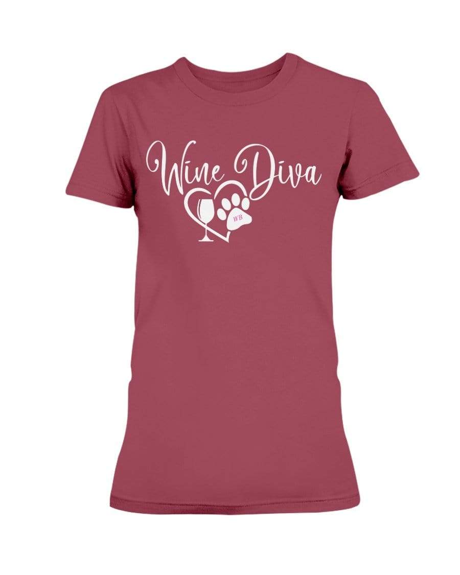 Shirts Cardinal Red / XS Winey Bitches Co New "Wine Diva 2" Ultra Ladies T-Shirt WineyBitchesCo