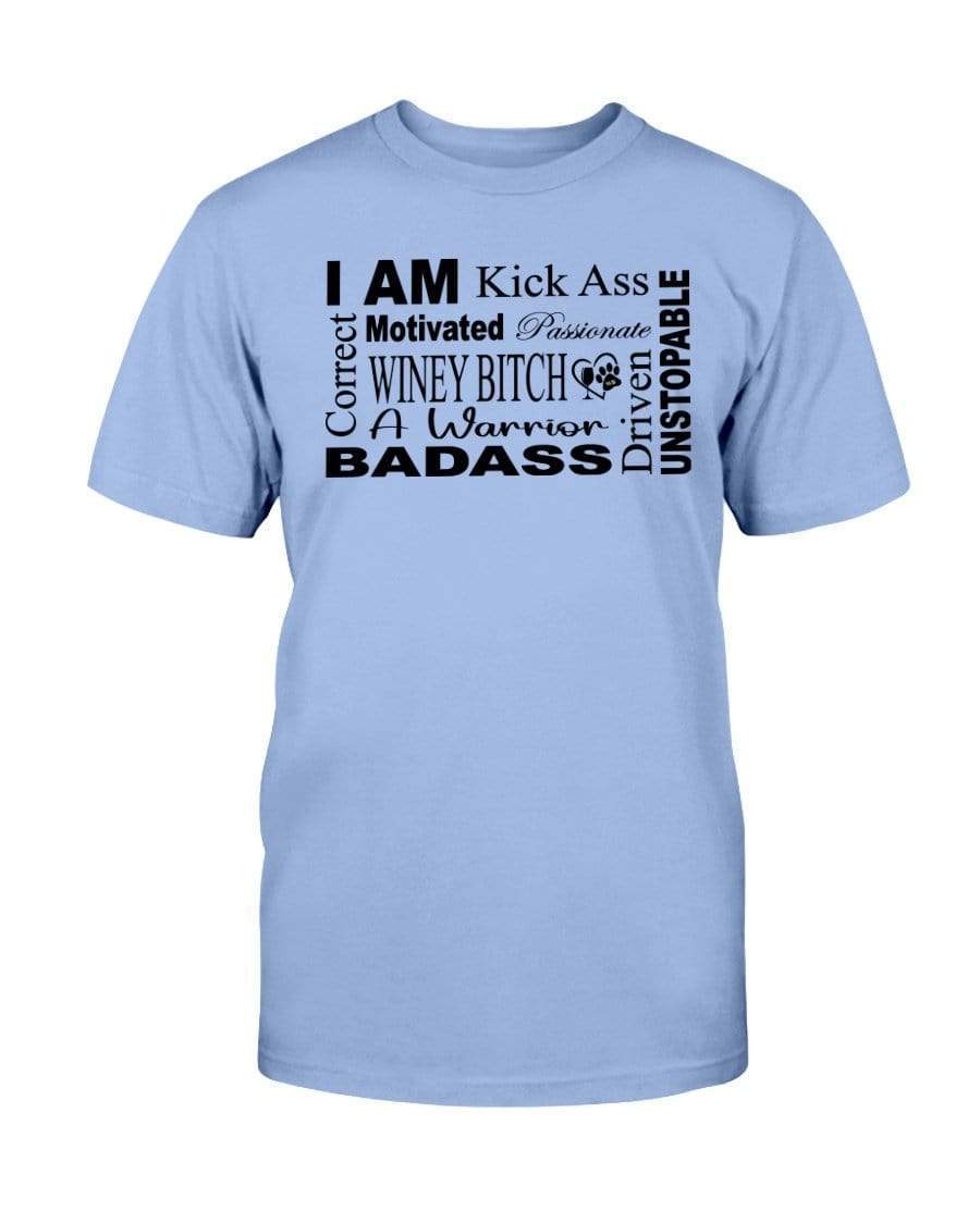 Shirts Carolina Blue / S Winey Bitches Co "I Am Motivated" Black Lettering-Ultra Cotton T-Shirt WineyBitchesCo