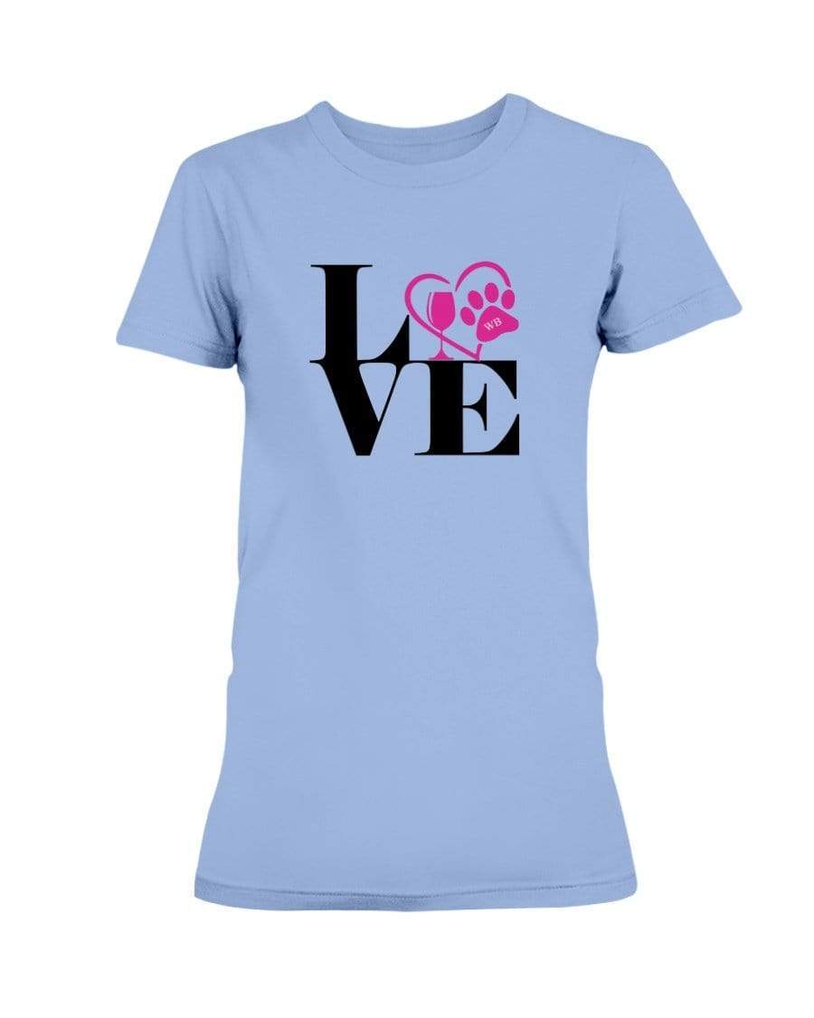 Shirts Carolina Blue / S Winey Bitches Co "Love Squared" Ladies Missy T-Shirt WineyBitchesCo