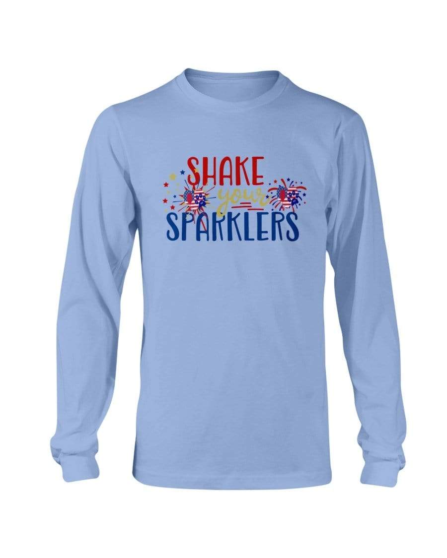 Shirts Carolina Blue / S Winey Bitches Co "Shake your Sparklers" Long Sleeve T-Shirt WineyBitchesCo