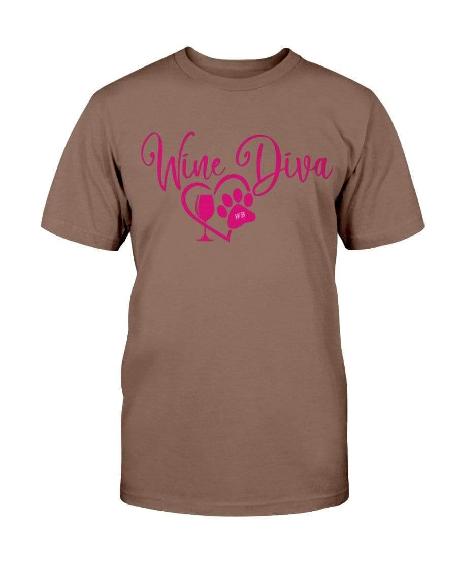 Shirts Chestnut / S Winey Bitches Co New "Wine Diva 2" Ultra Cotton T-Shirt WineyBitchesCo