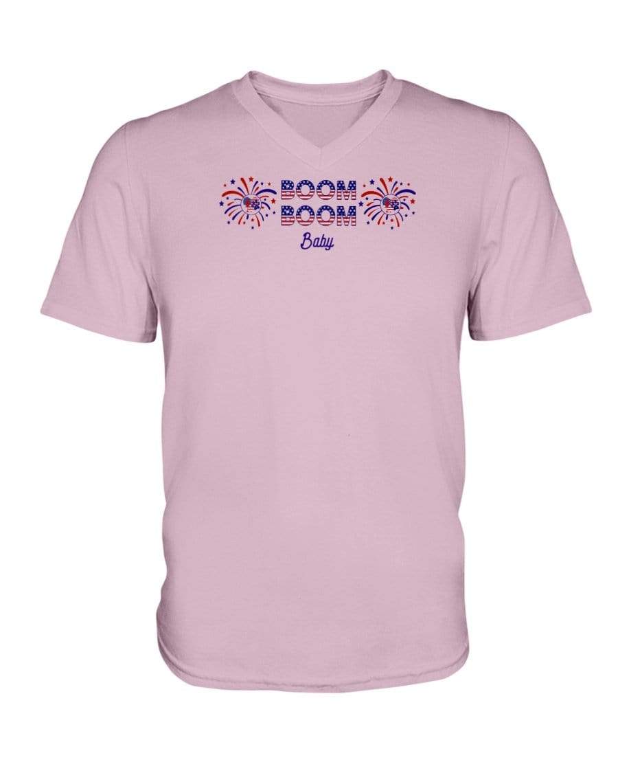 Shirts Classic Pink / S Winey Bitches Co "Boom Boom Baby" Ladies HD V Neck T WineyBitchesCo