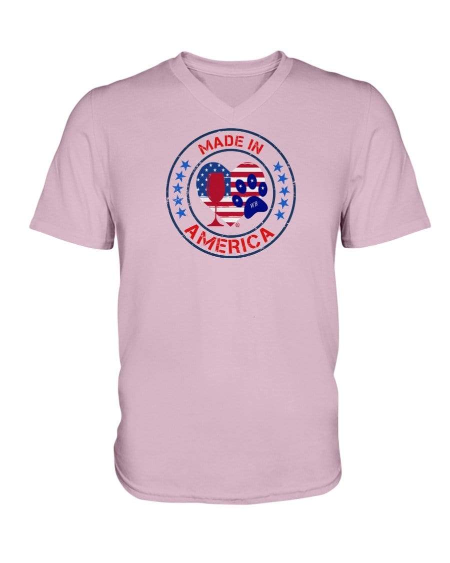 Shirts Classic Pink / S Winey Bitches Co "Made In America" Ladies HD V Neck T WineyBitchesCo